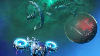 A lost freighter abandoned in space