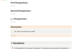 Notion brainstorming