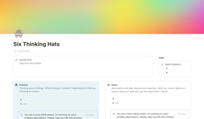 Notion six thinking hats