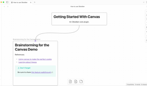 Obsidian beginning brainstorming