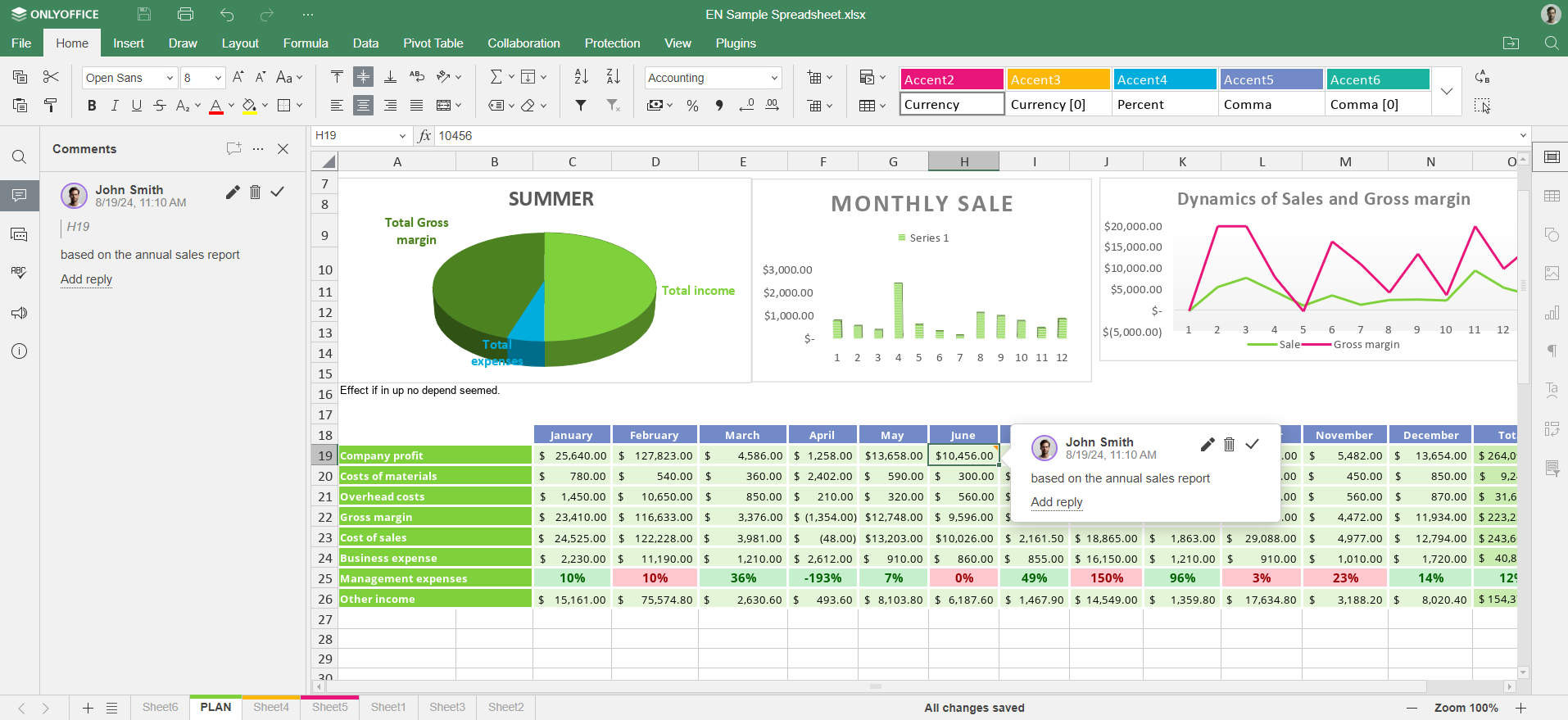OnlyOffice Spreadsheet for Gallery