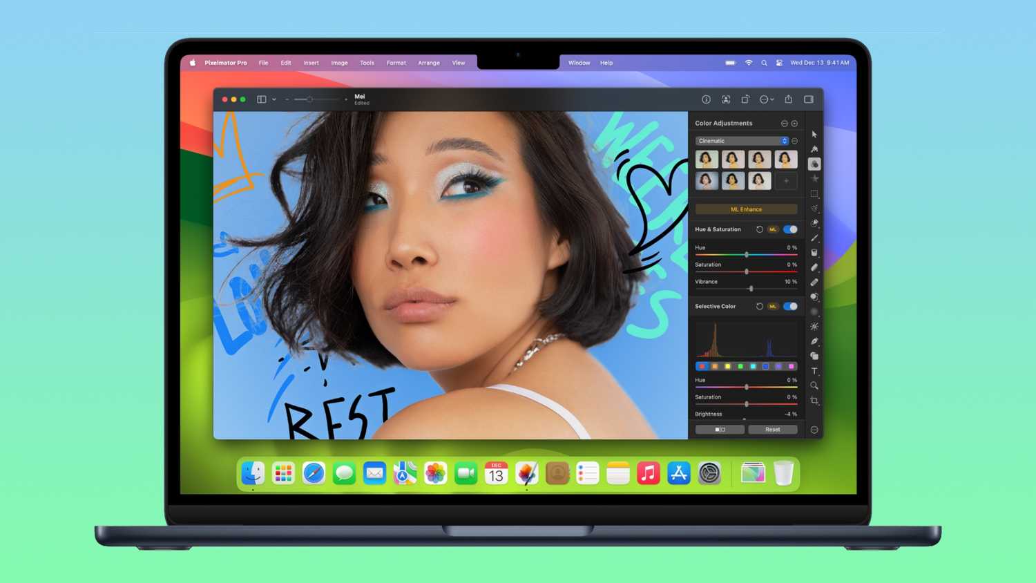 A sample image of Pixelmator Pro in use.