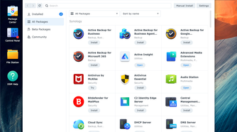 Synology DiskStation Manager packages