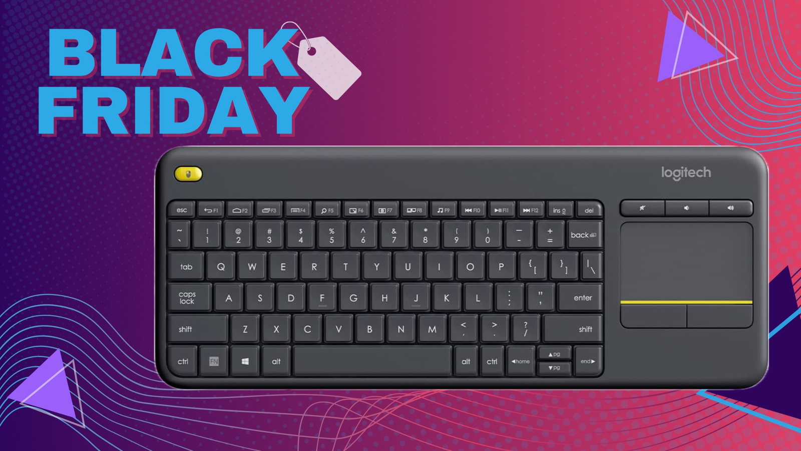 Logitech Wireless Teclado Con Touchpad Para Pc The Perfect