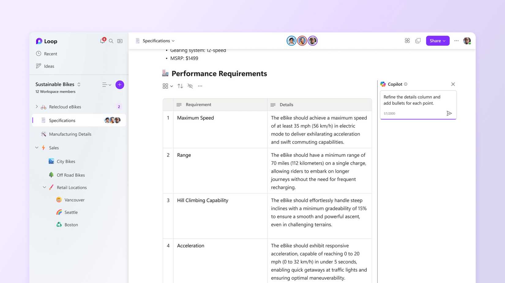 Use Copilot in Loop