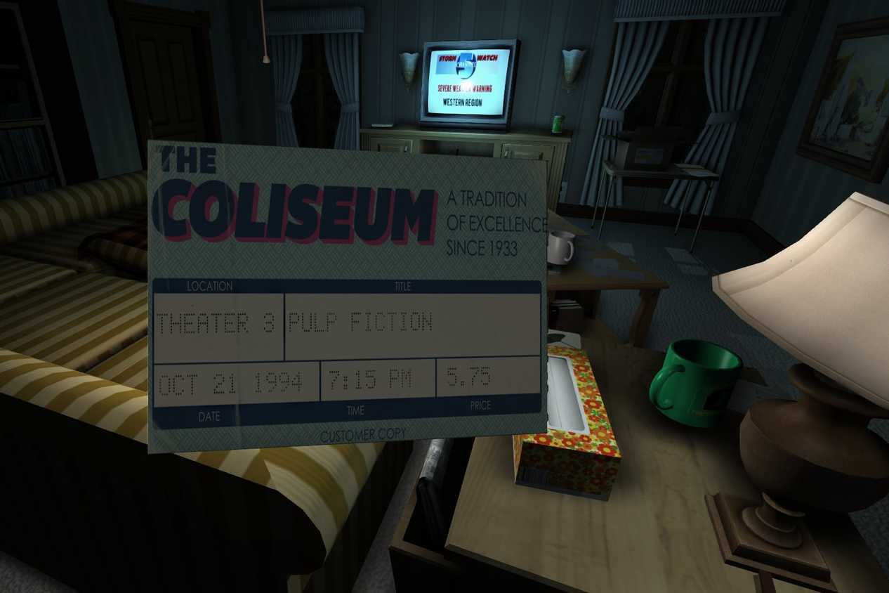 Screenshot from the game Gone Home