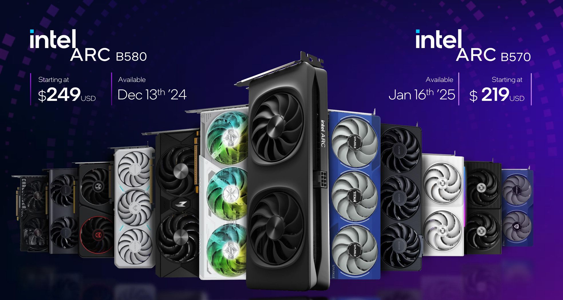 Intel Arc B580 B570 pricing