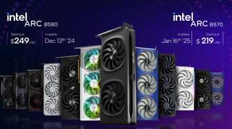 Intel Arc B580 B570 pricing