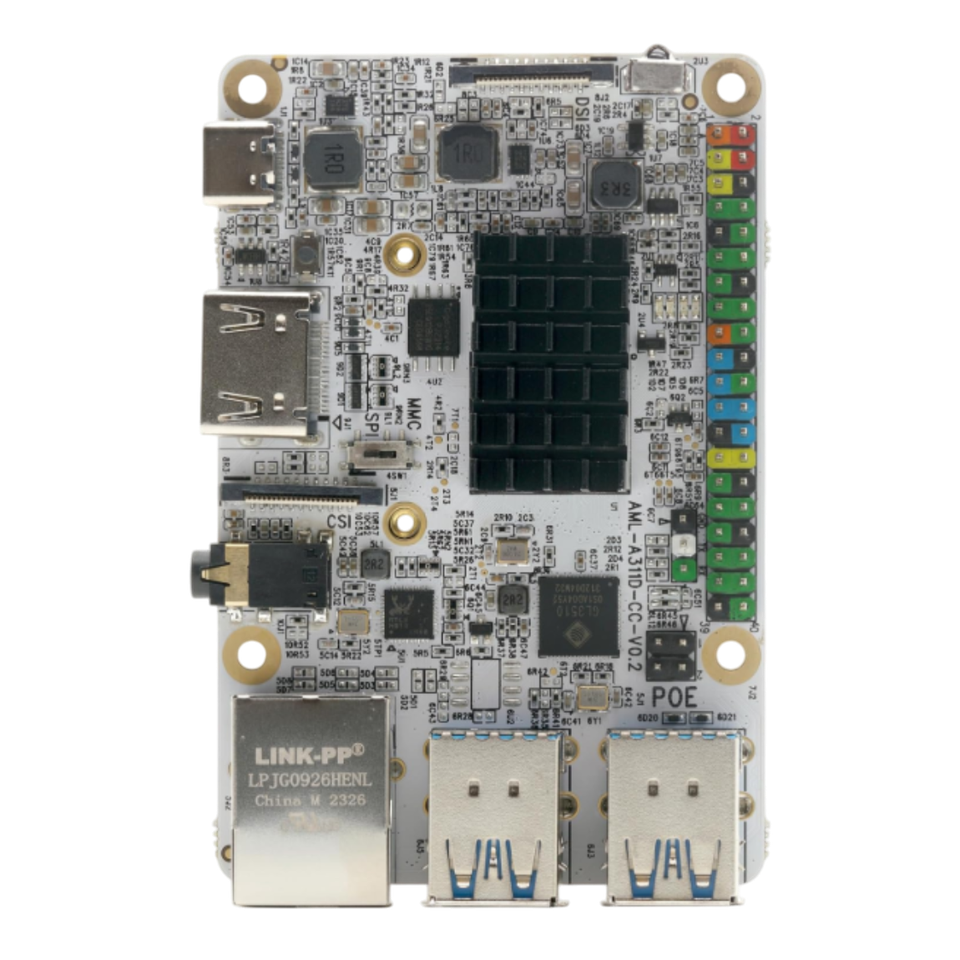 A transparent render of the Libre Computer Alta SBC