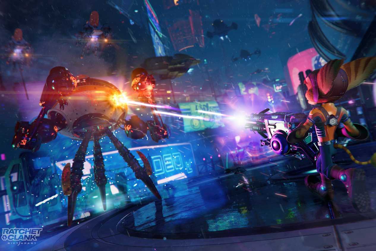 Screenshot from the game Ratchet & Clank Rift Apart