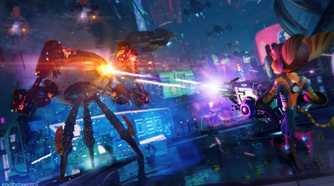 Screenshot from the game Ratchet & Clank Rift Apart