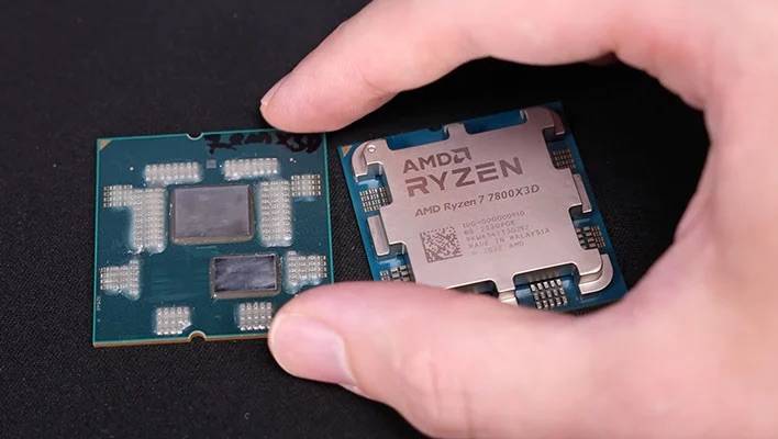 A photo of a fake Ryzen 7 7800X3D