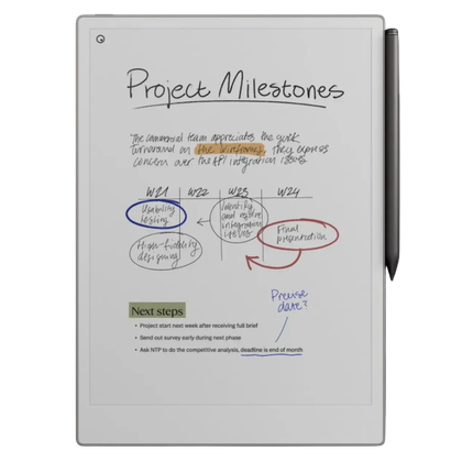 render of remarkable paper pro seen from the front