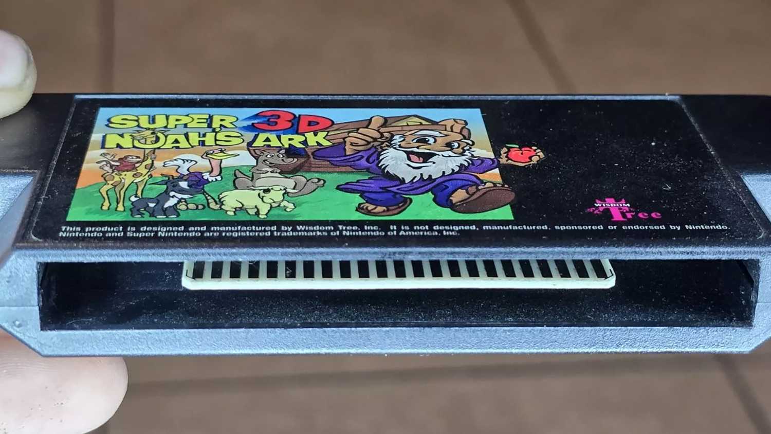 Super Noah's Ark 3D game cartridge bottom