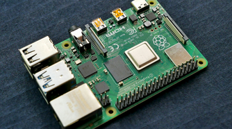 The top section of a Raspberry Pi 4 without a casing