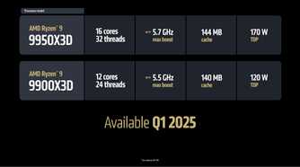 AMD Ryzen 9 9900X3D processors