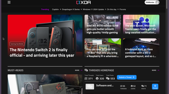 XDA website open in Arc browser for mac