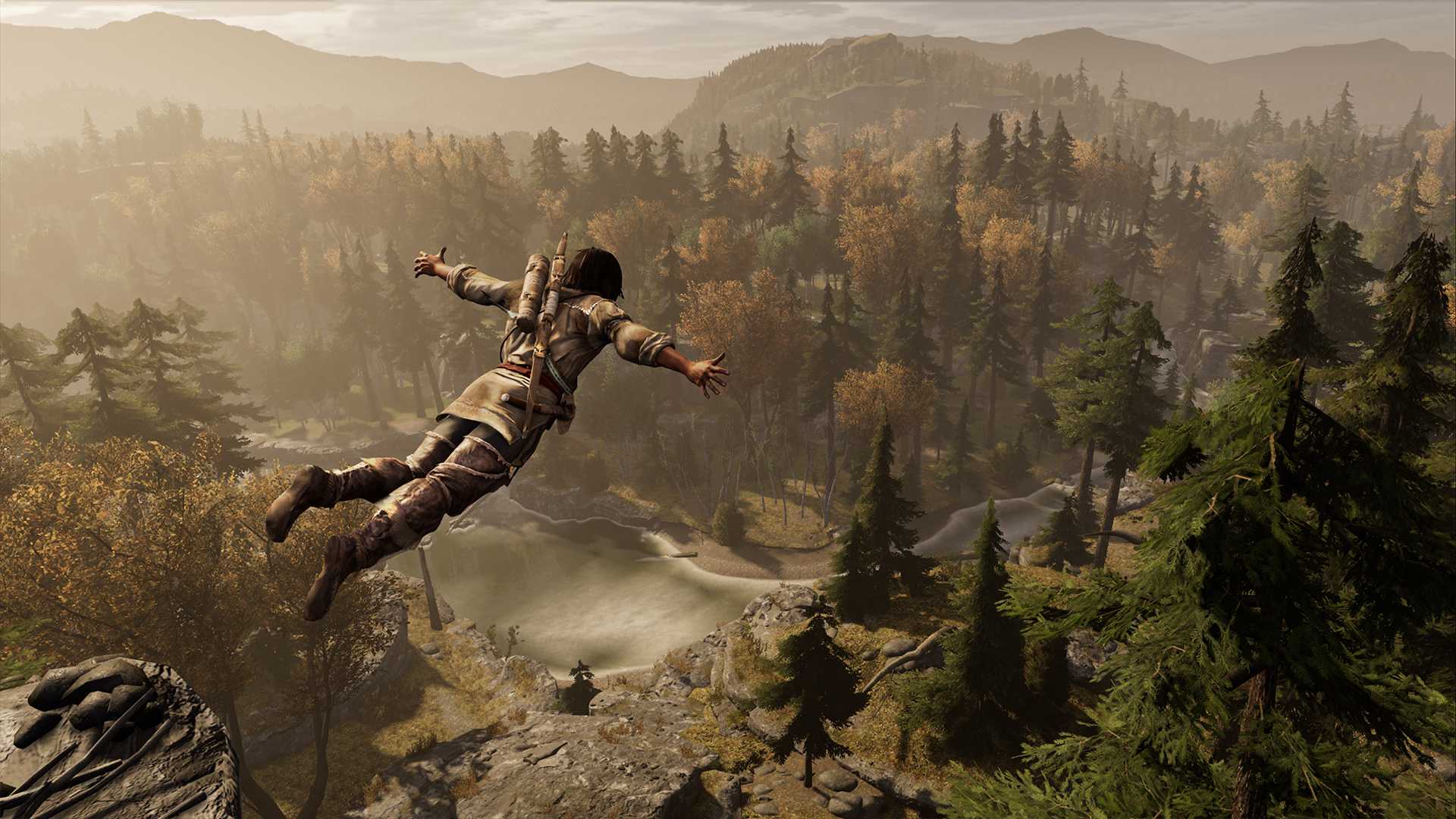 Young Connor doing a leap of faith