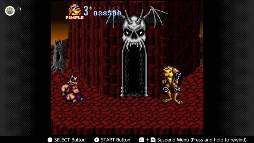 Screenshot of the Battletoads in Battlemaniacs for the SNES captured on the Nintendo Switch Online app