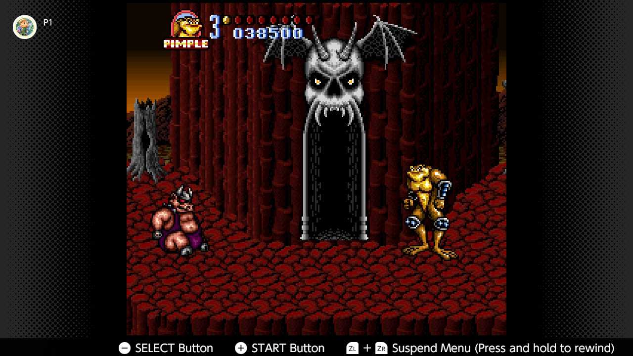 Screenshot of the Battletoads in Battlemaniacs for the SNES captured on the Nintendo Switch Online app