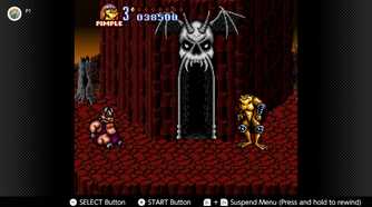 Screenshot of the Battletoads in Battlemaniacs for the SNES captured on the Nintendo Switch Online app