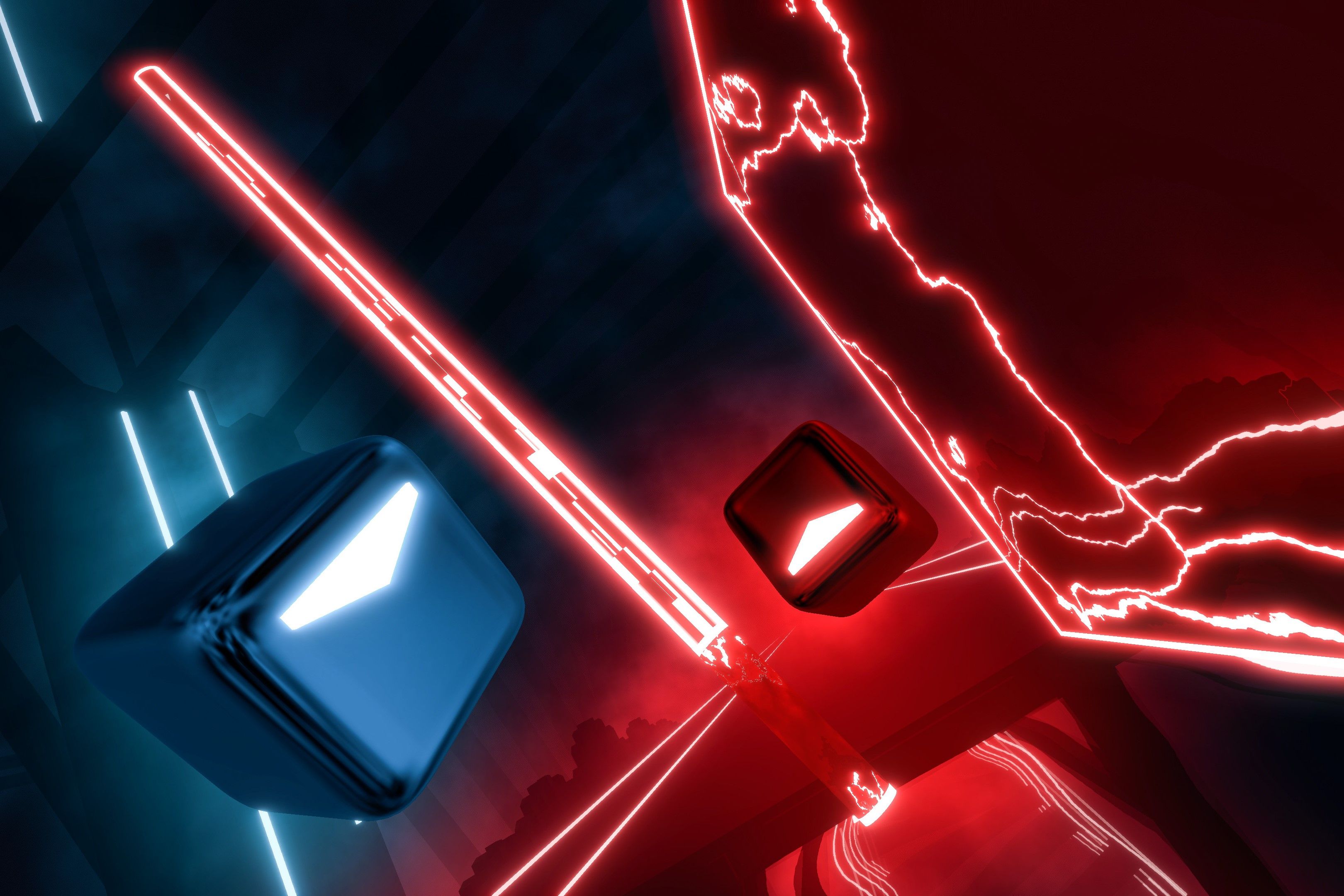 Screenshot from the video game Beat Saber