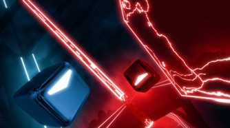 Screenshot from the video game Beat Saber
