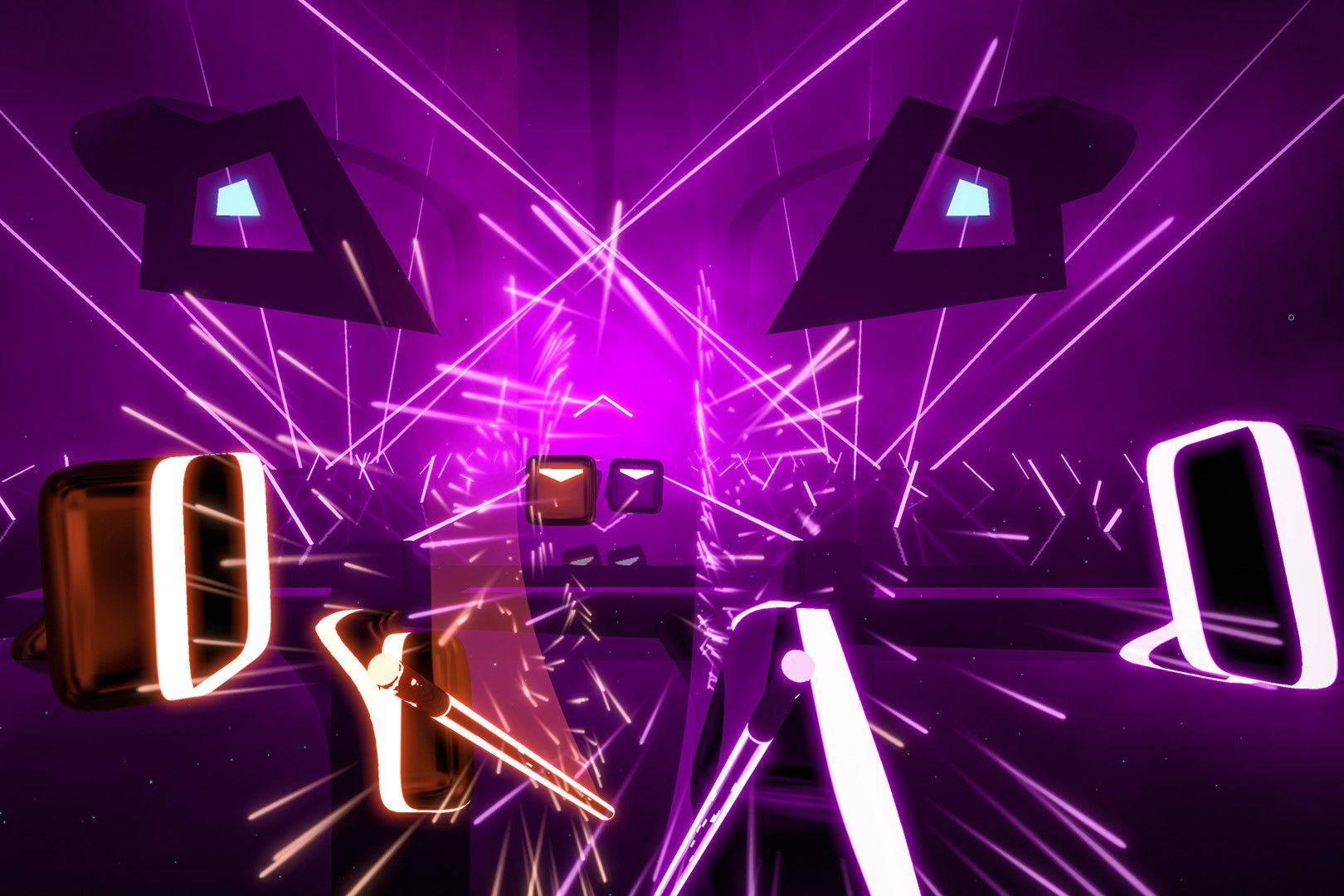 Screenshot from the video game Beat Saber