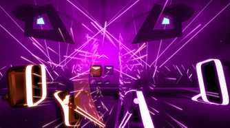 Screenshot from the video game Beat Saber