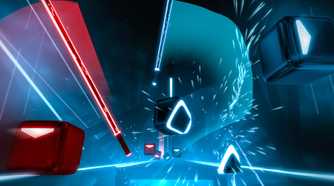 Screenshot from the video game Beat Saber