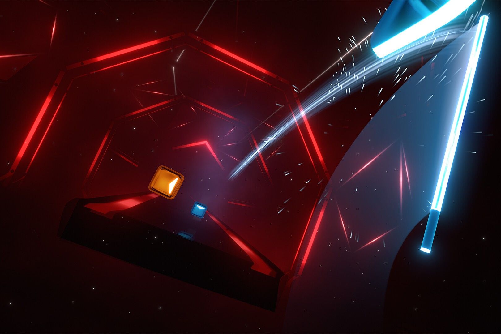 Screenshot from the video game Beat Saber