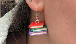 Book Stack Earrings
