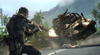Screenshot from the video game Crysis
