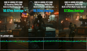 DLSS frame generation latency comparison by Digital Foundry