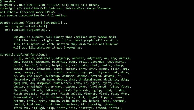 BusyBox screenshot
