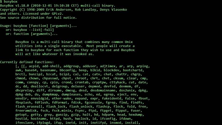 BusyBox screenshot