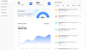 Duplicati dashboard