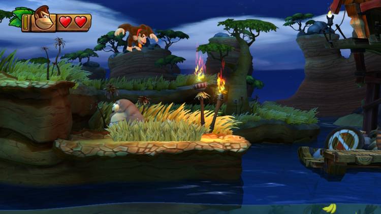 Screenshot of Donkey Kong Country Tropical Freeze running on the Nintendo Switch