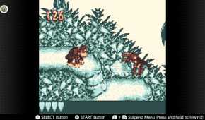 Screenshot of Donkey Kong Land for the Game Boy played with the Game Boy Color filter on Nintendo Switch online