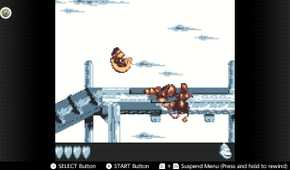 Screenshot of Donkey Kong Land 2 for the Game Boy played with the Game Boy Color filter on Nintendo Switch online