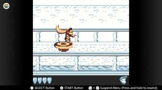 Screenshot of Donkey Kong Land 2 for the Game Boy played with the Game Boy Color filter on Nintendo Switch online