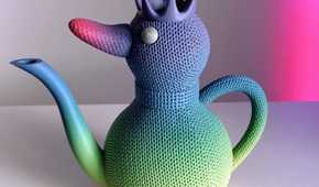 Duck - knitted watering can