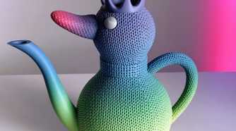 Duck - knitted watering can
