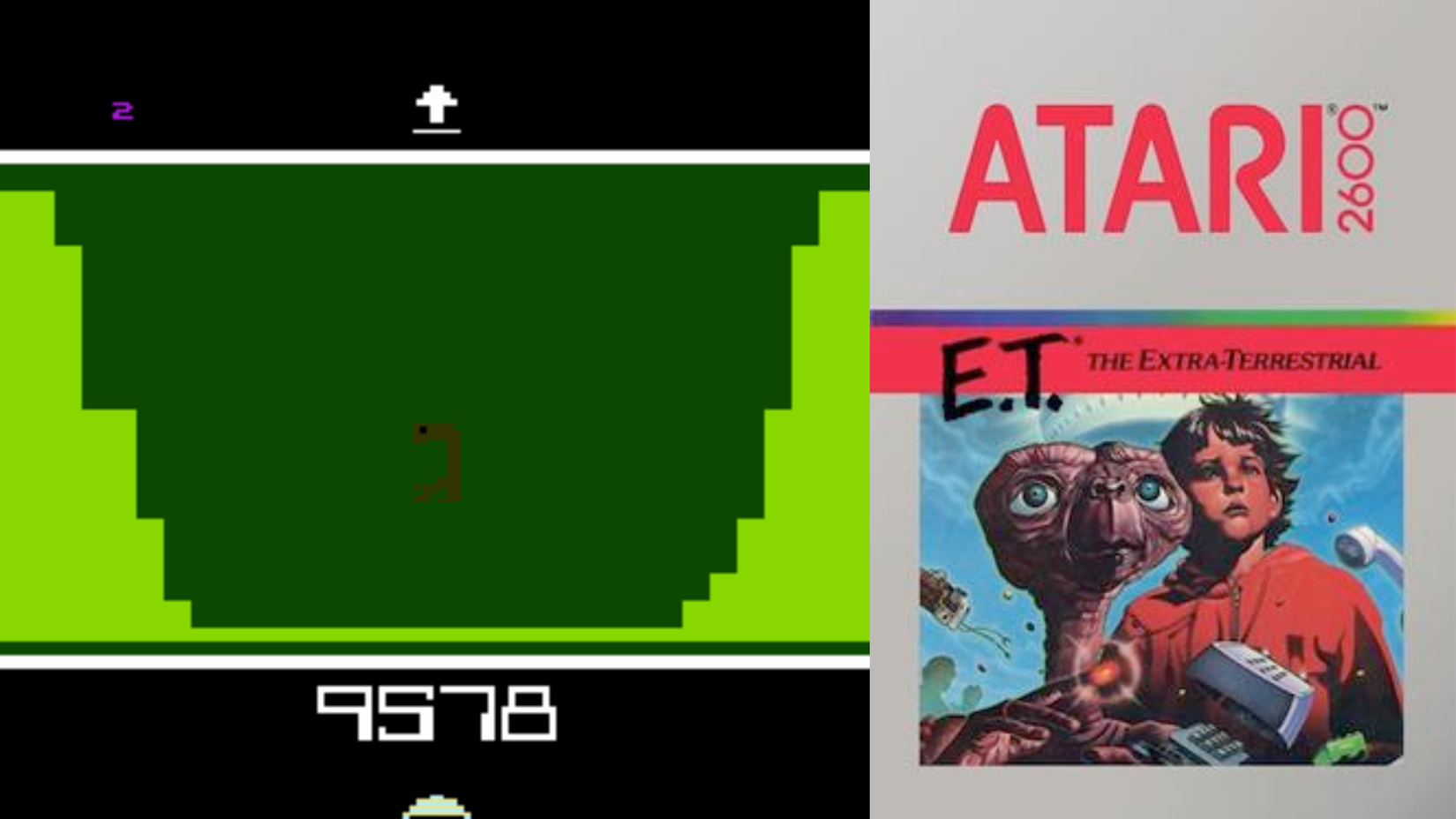 A screenshot of the game next to the games cover art
