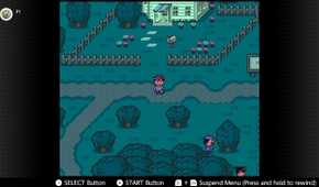 Screenshot of the player's village in Earthbound for the SNES captured on the Nintendo Switch Online app
