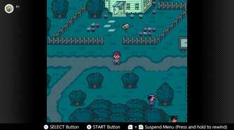 Screenshot of the player's village in Earthbound for the SNES captured on the Nintendo Switch Online app