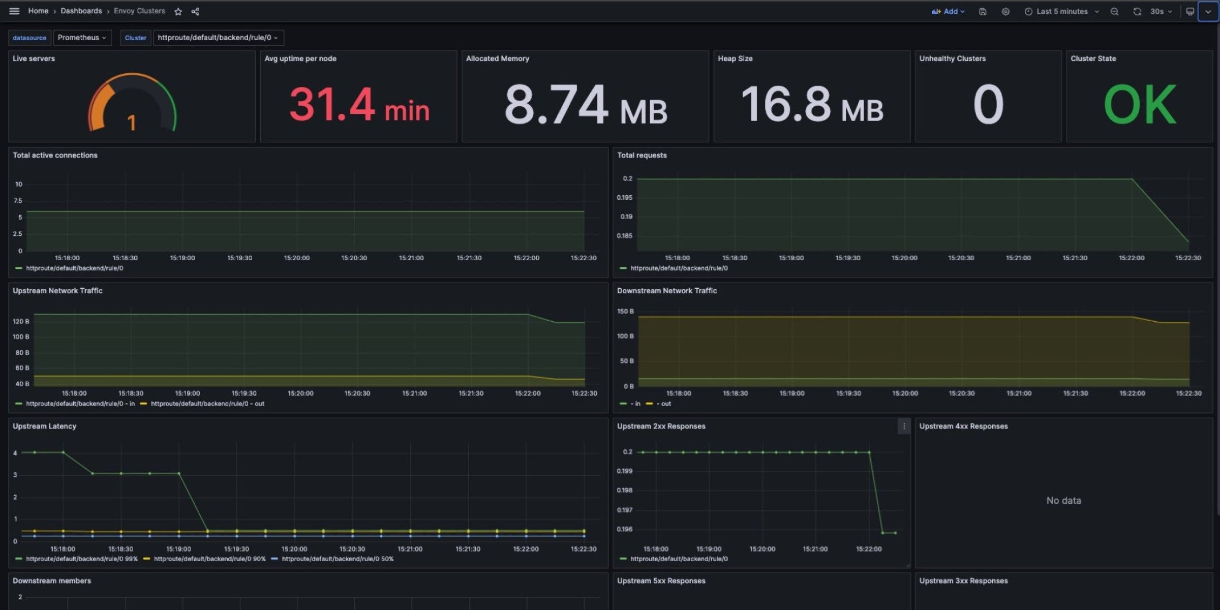 screenshot of envoy proxy dashboard