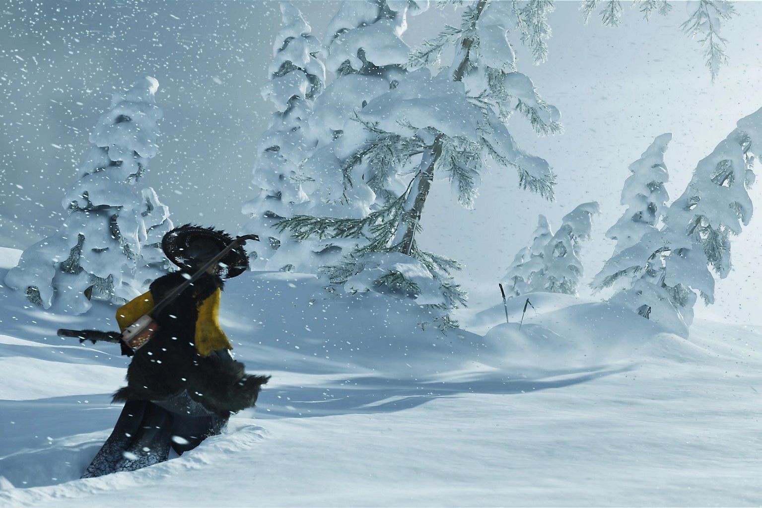 Screenshot from the video game Ghost of Yotei
