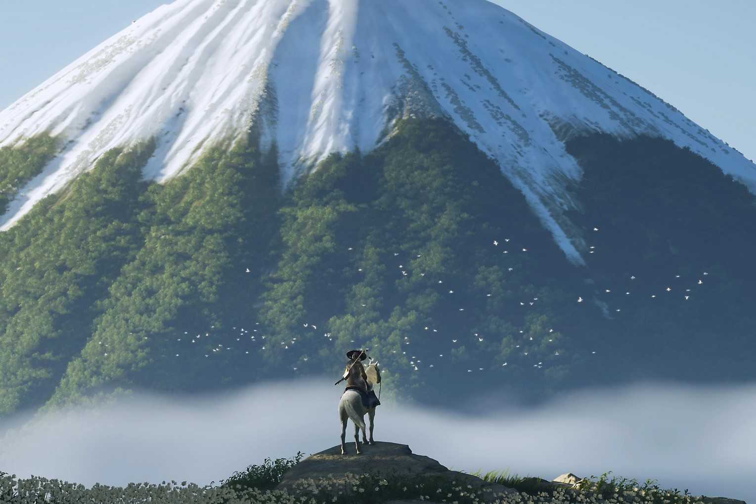 Screenshot from the video game Ghost of Yotei