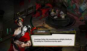 Hades sample dialog with Hades and Zagreus